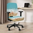thumbnail image 3 of ZUXONGSY Beach Starfish Office Chair Covers Stretchable 2 Piece No Arms Skin Friendly High Back Computer Chair Cover Polyester Chair Protector Cover for Office or Home Chair Decor, 3 of 7