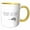 Yellow/White, variant on 3drose, Soon to Be Mrs Engagement Quote, 11oz Mug