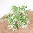 thumbnail image 4 of Naiovety 5 tenedores, hojas de crisantemo artificiales rurales, hierba, planta en maceta, flores falsas, bonsái, maceta, decoración de boda Artificial Plantas Artificiales blanco Naiovety HA6744-06B, 4 of 6