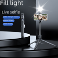 thumbnail image 3 of Trípode para selfies con teléfono móvil de 1,4/1,7 metros de largo, soporte en vivo con trémolo, luz para fotografía en el suelo integrada, 3 of 5