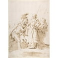 thumbnail image 3 of Giovanni Battista Tiepolo 14x18 Black Modern Framed Museum Art Print Titled - The Meeting of Anthony and Cleopatra (1696-1770), 3 of 5