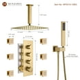 thumbnail image 3 of Rain Mixer Shower Faucet Set 12 Inch Celling Mount Thermostatic Rain Shower System with Handheld Shower and 6 Body Spray Jets For Bathroom, 3 of 7