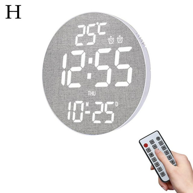 Digital Wall Clocks, Digital Clock Adjustable Brightness Large LED Display
