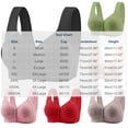 thumbnail image 3 of XRoczxe Women Front Closure Lace Bra Wide Shoulder Straps Wire Free Supportive Non Sag Comfort Everyday Underwear Multiple Solid Colors, 3 of 5