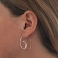 thumbnail image 3 of LD DESIGNS Silver Hoops, Minimal Silver Hoop Earrings, Stud Hoops, Square Silver Hoops, Simple Silver Hoops, Sterling Silver, 3 of 3