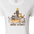 thumbnail image 4 of Inktastic Merry Catmas with Cat Tree and Yellow Star Women's T-Shirt, 4 of 5