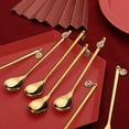 thumbnail image 3 of Coffee Spoon Elegant Portable 2PCS Cake Spoon Party Spoon with Box for New Year, 3 of 10