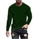 thumbnail image 2 of pstuiky camisas de manga larga para hombre, Camisa de manga larga con cuello redondo, color liso, informal y cómoda para hombre. top de hombre s, 2 of 5