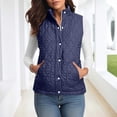 thumbnail image 4 of Womens Puffer Vest Lightweight Stand Collar Sleeveless Textured Quilted Jackets Fall Winter Zip Up Coat Outerwear, 4 of 8