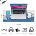 thumbnail image 5 of the Waves&nbsp;pad Mousewaterproofwashable&nbsp;for Office Home Work GamingmousepadsRubber Base Mousepad with Stitched Edges 31.5x11.8inches, 5 of 7