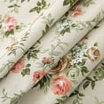 thumbnail image 3 of Mantel rectangular con estampado de flores, bonito mantel de lino y algodón a prueba de polvo para decoración de cocina, comedor, Buffet (150x180cm), 1 ud., 3 of 5