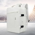 thumbnail image 4 of Mochila de transporte unisex con puerto USB Bolsa para computadora portátil para hombres y mujeres (Crescent white), 4 of 7