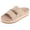 Bone, variant on Women’s Wedge Slide Sandals, Adjustable Double Strap Microsuede Slides, 2” Platform Comfort Sandals, Lightweight Non-Slip EVA Sole, Casual Summer Slip-On Shoes for Women
