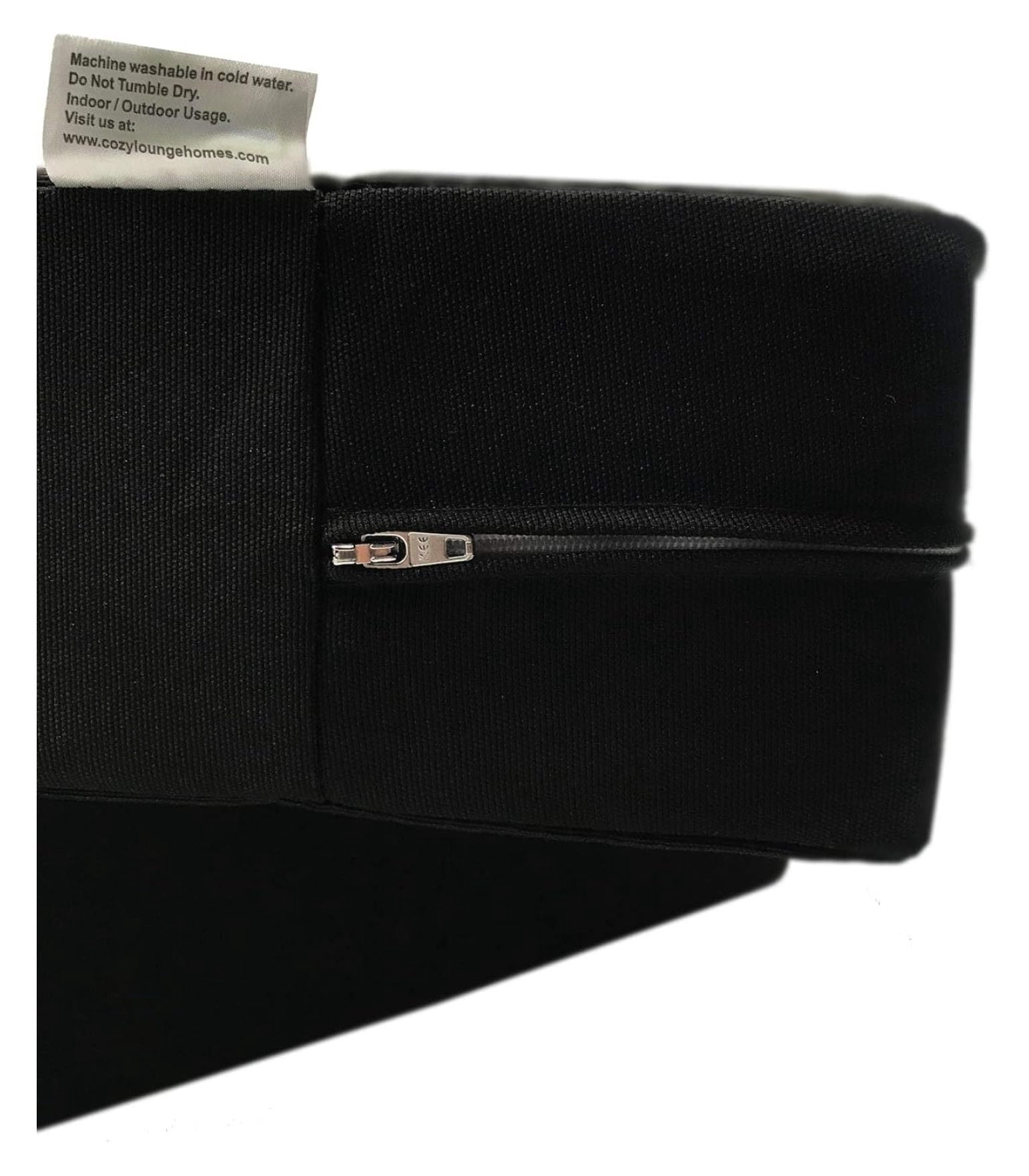 Indoor Outdoor Water High UV Resistant Patio Chair Cushion Cover (Just Black, 22"x20"x4" (1 Cover))