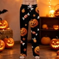 thumbnail image 2 of Satingcolo Halloween Pajama Pants for Men Printed Pajama Bottoms Drawstring Lounge Pants Sleepwear, 2 of 7