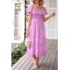 thumbnail image 5 of Vestido PRETTYGARDEN Midi con Mangas Abullonadas y Escote Cuadrado en Morado Talla M, 5 of 8