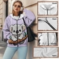 thumbnail image 6 of SCRAWLGOD Koala Women's Zip Up Hoodie Plus Size XS Graphic Sweatshirt for Women Long Sleeve Women Oversized Sweater Lightweight Zip Up Hoodies with Pockets for Vacation, 6 of 7