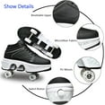 thumbnail image 7 of Roller Skate Shoes for Men, Double-Row Deform Wheel Automatic Walking Shoes, Retractable Roller Skate, Shoes with Wheels, Skating Shoes for Outdoor Fun & Fitness, 7 of 7