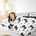 thumbnail image 4 of Feelyou Princess Black Bowknot Queen Comforter Set, Chic Cartoon Bow-tie Bedding Sets, Teens Kids Girls Women Reversible Bedding Comforter Set, Microfiber Bedroom Decor, 3pcs, 4 of 8