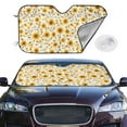 thumbnail image 2 of Kdxio Brown Leaf Sunflower Print Windshield Sun Shade,UV Rays and Sun Heat Protection,Sunshade for Car Windshield,Car Shade Front Windshield - Medium, 2 of 5