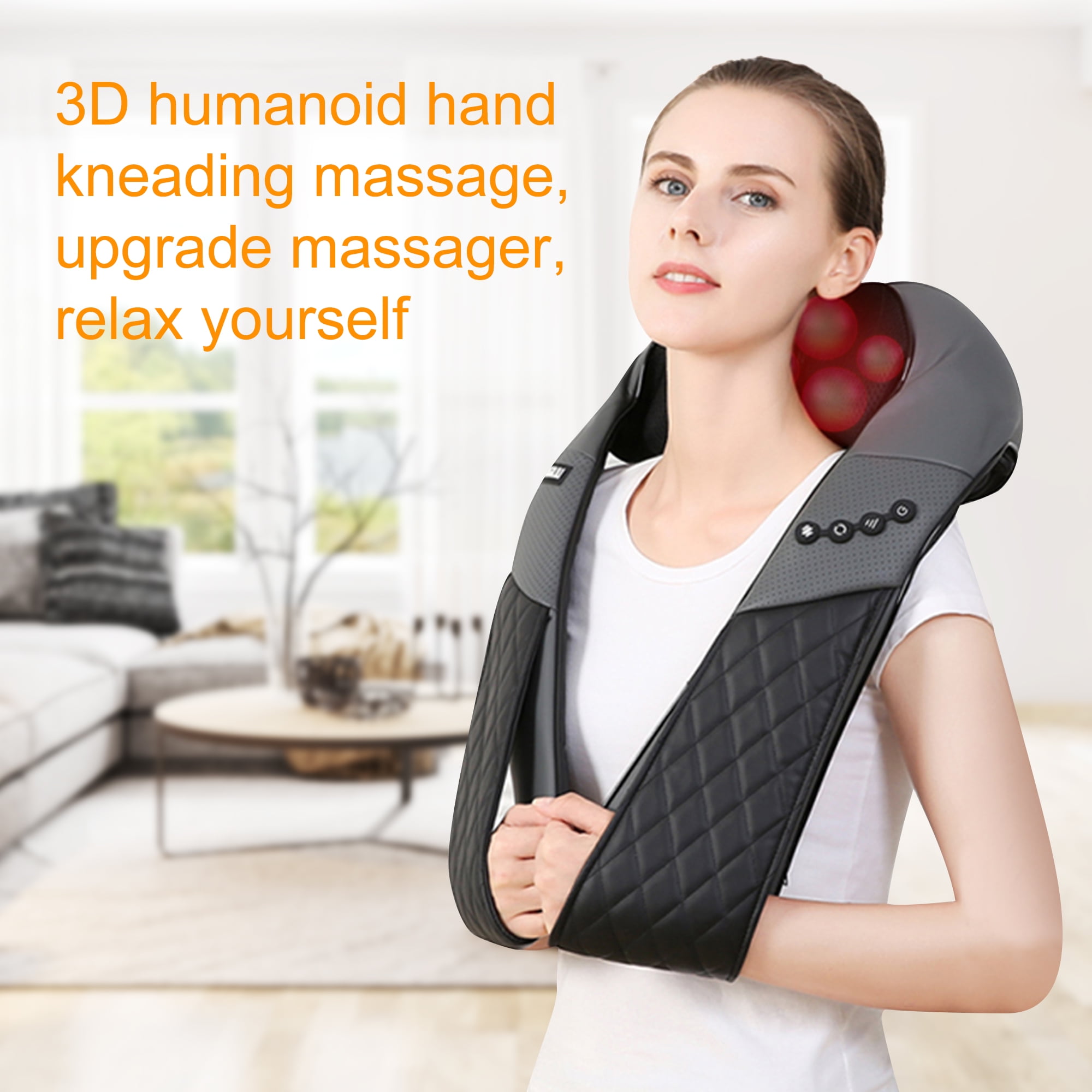 Shiatsu Back Shoulder and Neck Massager with Heat - Electric Full Body  Massager - Massagers for Neck and Back - Perfect Gifts for Friends, Family,  Lover (Grey)..$79.99 For  USA 🇺🇸 Testers