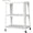 White + Metal, variant on Outdoor Wicker Bar Cart with Wheels, Rolling Rattan Beverage Serving Cart with Glass Top for Patio Garden Poolside Parties, Light Brown Steel Frame, 51.18W