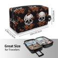 thumbnail image 4 of Goofa Butterfly Skull Printed Toiletry Bag with Handle,Large Capacity Travel Makeup Cosmetic Bag for Women, Carry on Airport Airline Compliant Bag, 4 of 9