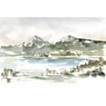 thumbnail image 2 of Harper, Ethan 14x11 White Modern Wood Framed Museum Art Print Titled - Snow-capped Mountain Study I, 2 of 4