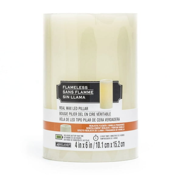 Cream Real Wax Flameless LED Candle By Ashland