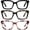 3 Pack*mix1, variant on 3 Pack Tortoiseshell Reading Glasses Blue Light Blocking Readers Oversize Oprah Square Anti Glare for Women & Men Lightweight Spring Hinge Trending Eyeglasses