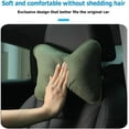 thumbnail image 3 of Car Headrest Pillow, Soft Comfortable Breathable Memory Foam Ergonomic Design Automotive Neck Pillow Cushion with Adjustable Strap for Neck Pain Pressure Relief, Universal Fit（Green）, 3 of 6