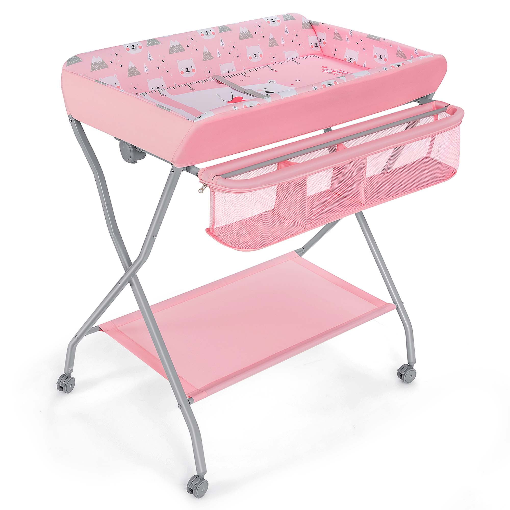 Pink baby changing table online