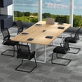 thumbnail image 2 of Gymax Office Guest Chair Set of 6 Conference Reception Chair w/ Lumbar Support & Sled Base, 2 of 10