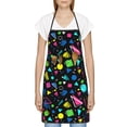 thumbnail image 3 of Easygdp Geometric 1980s Styled Apron Waterdrop Resistant with 2 Pockets,Oil Resistant Cooking Kitchen Chef Apron for Women Men, 3 of 7