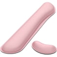 thumbnail image 1 of shiyou-Enlarge Keyboard Wrist Rest, Memory Foam Wrist Cushion for Desk Mats Support, Cute Typing Pain Relief Keyboard Mouse Pad Rests Set with Non-Slip Base for Gaming Laptop Office Computer, Pink, 1 of 4