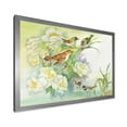 thumbnail image 2 of Designart 'Birds and Flowers In Rustic Scenery' Traditional Framed Art Print, 2 of 4