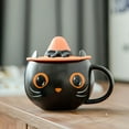 thumbnail image 5 of Ceramic Cute Black for Cat Coffee Mug Tea Cup Halloween Gifts for Cat Lovers Cou, 5 of 11