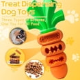 thumbnail image 5 of Dog Chew Toys for Aggressive Chewers, Carrot-Shaped Squeaky Toy, Indestructible Silicone Teething Toys for Small Medium Large Dogs, Interactive Pet Supplies Orange, 5 of 7