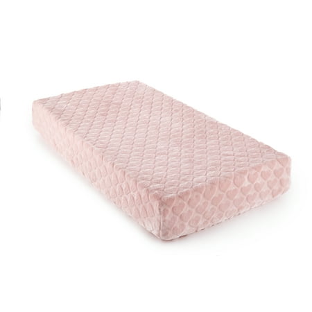 UPC: 0190945116642 | Levtex Baby – Hearts Diaper Changing Pad Cover – Fits Most Standard Changing Pads – Hearts – Coral – Nursery Accessories – Plush