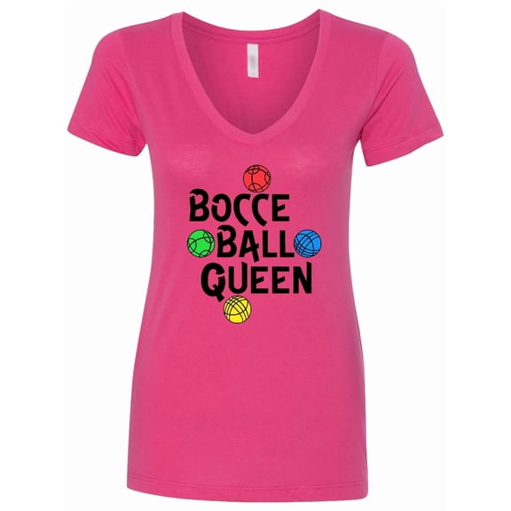 Inktastic Bocce Ball Queen Women's V-Neck T-Shirt