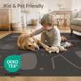 thumbnail image 4 of ODIKA 4'x6' Chocolate Shag Design Washable Area Rug Abstract Geometric Pattern with Modern Flair Pet Friendly, Non-Shedding for Bedroom, Reading Nook, 4 of 7