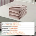 thumbnail image 2 of VEVOR Heated Blanket Electric Throw, 100" x 90" King Size, Soft Flannel Heating Blanket with 10 Hours Timer Auto-off & 5 Heating Levels, Dual Control, Machine Washable, ETL & FCC Certification, 2 of 9