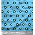 thumbnail image 1 of Soimoi Blue Poly Georgette Fabric Shining Dots Printed Craft Fabric by the Yard 52 Inch Wide, 1 of 3