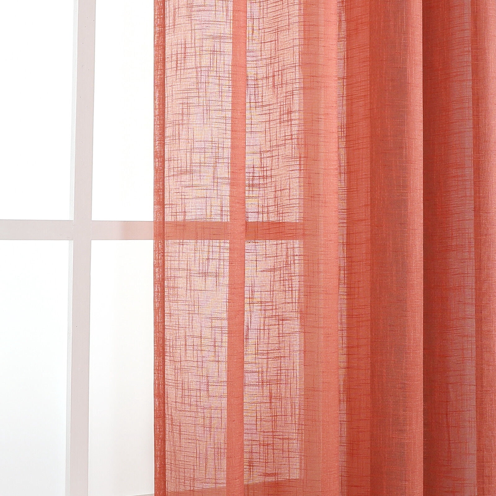 Hampton Home 2 Piece Luxury Semi Sheer Grommet Top Curtain Panel Pair - Assorted Colors