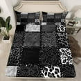 thumbnail image 2 of Homewish Cheetah Print 3pcs Twin Sheet Sets for Boys Girls,Animal Print Twin Fitted Sheet,Geometric Plaid Breathable Flat Sheet,Super Cozy Room Decor, 2 of 7