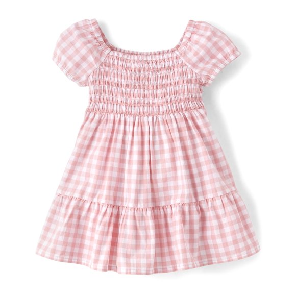 Vestido The Children's Place para niñas, color rosa a cuadros vichy, 18-24 m