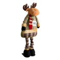 thumbnail image 2 of Muñeco de Alce Navideño Adorno Navideño Patas Elásticas Figura de Peluche para Chimenea Strade Fareast Limited, 2 of 8