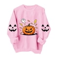 thumbnail image 4 of TKLPEHG Halloween Sweatshirts For Women Funny Ghost Pumpkin Graphic Sweatshirt Fall Fashion Long Sleeve Crew Neck Vintage Casual Pullover (Pink,XL), 4 of 8