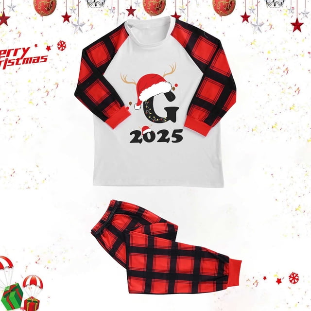 Conjunto navideño para padres e hijos Conjunto familiar Conjunto de pijamas Conjunto de abrigo para mujer