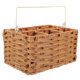 thumbnail image 3 of Cesta de almacenamiento de ratán de imitación Cestas de herramientas con asa portátil Cesta de almacenamiento de picnic, 3 of 3